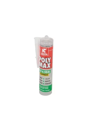 Mastic d'étanchéité POLY MAX® FIX&SEAL EXPRESS Crystal 300G- GRIFFON - 6150452 Réduction