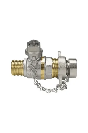 Dernière Chance Robinet MM 1/2'' avec clé carré et bouchon 3/4"- EFFEBI - 2157N404