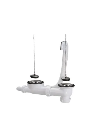 Livraison Express Vidagde complet avec siphon évier inox 2c- NICOLL - 0204311
