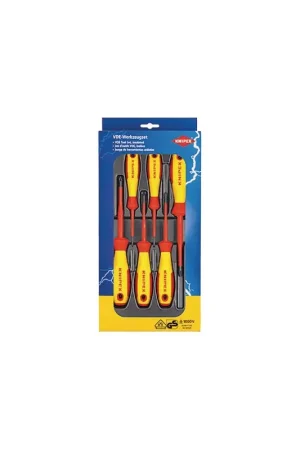 Jeu de 6 tournevis plat/PHILLIPS voltage 1000V- KNIPEX - 00 20 12 V01 Solde