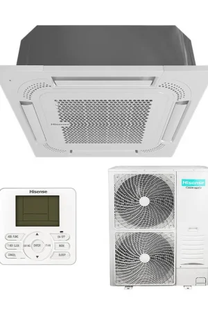 Offre Exclusive Hisense AUC140UR4RKC8 + AUW140U6RN8 Cassette Turbo Inverter Triphasé