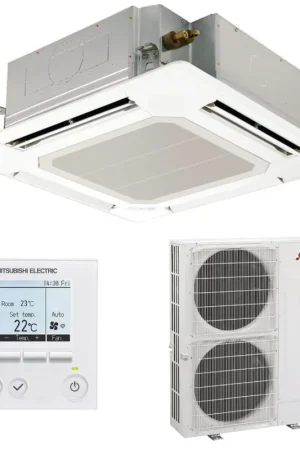 Bon Plan Mitsubishi PLA-M100EA2 + PUZ-ZM100YDA2 Triphasé Cassette 950x950 Power Inverter