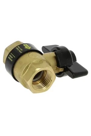 Vanne laiton 1/4T manette avec clapet anti-retour FF Commander Maintenant