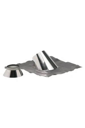 Authentique Solin 30-45° inox collet avec bavette de plomb TEN