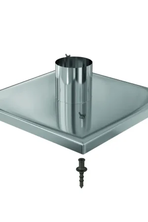 Plaque de cheminée inox 40x40cm Technaflon TEN Certifié