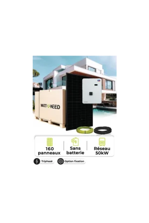 Expédié Aujourd'hui Kit Solaire Autoconsommation / Réinjection 72,0 kWc – Tri 50,0 kVA – sans stockage