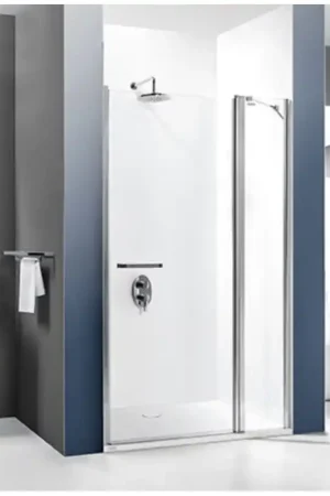 Bon Plan Paroi de Douche LEDA 1 Porte Pivotante et 1 Partie Fixe en Ligne Largeur 120cm - L13PR501031 - NEUVE