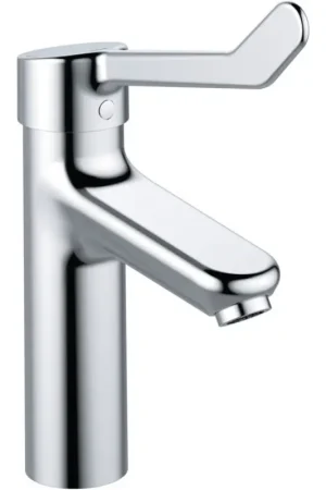 Commande En Gros Mitigeur de Lavabo PORCHER Okyris Pro Poignée Rallongée Sans Tirette et Vidage Chrome - D2472AA - NEUF