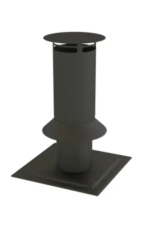 Terminal de Cheminée TECHNAFLON TEN Diamètre 80mm en Polymère avec Joint d'Etanchéité Montage C9 Noir - 97080965 - NEUF Remise