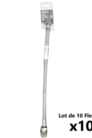 Acheter Direct Lot de 10 Flexibles Tressés de Raccordement Sanitaire ALTECH Bicône 10 Femelle 15x21 DN8 Longueur 300mm - 1941570 - NEUF