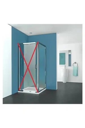 Must-Have Paroi de Douche Fixe AQUANCE Pyra 80x190cm Argent - PYRA13087 - NEUVE