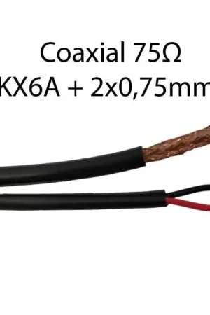 Touret de 49m de Câble Mixte Composite GIGAMEDIA Vidéo Caméra KX6 A + Alimentation 2x0.75mm2 - KX6275T5 - NEUF Haute Qualité