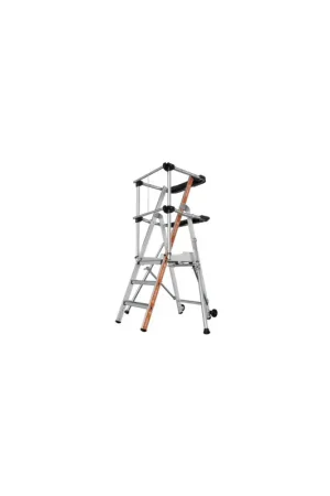 Promotion Escabeau Plate-forme Double Tablette TUBESCA Raptor Garde-Corps Lisses 3 Marches H2,70m - 02274153 - NEUF Déclassé