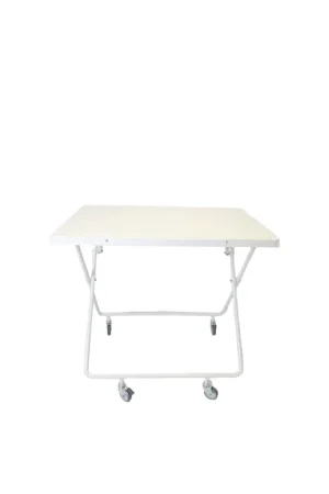 Table Desserte Pliante Métallique 75x110x97cm avec 4 Roues Pivot - TPR4R - NEUF Déclassé Nouveauté