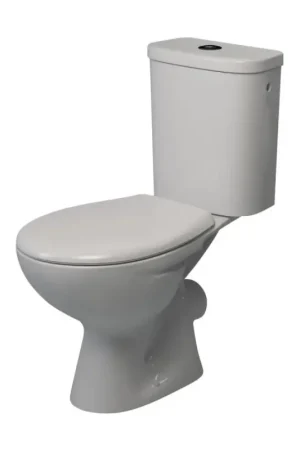 Satisfait Ou Remboursé Pack WC au Sol ALTERNA Primeo 4 avec Réservoir Mécanisme Pré-installé, Double Chasse 3/6L, Abattant Inclus - 4024108 - NEUF