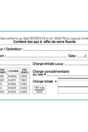 Lot de 25 Étiquettes Signalétiques ALL COM pour Installation Frigorifique - WE-16-25 - NEUF Usine Directe