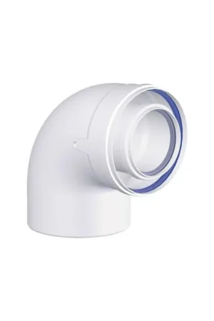 Coude Clapet Intégré 90° 3CEP ARISTON Ø80/125mm Pour Chaudière à Ventouse - 3318648 - NEUF Soldes