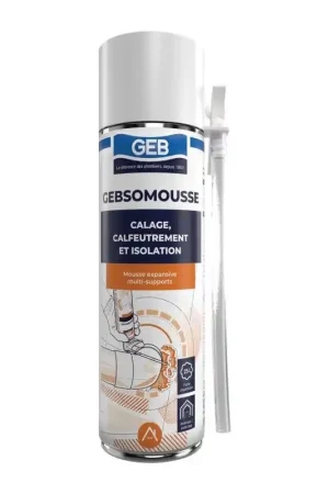 Commander Vite Mousse Polyuréthane GEB Gebsomousse en Aérosol 500ml - 813266 - NEUVE