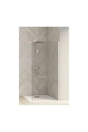 Paroi de Douche Fixe KINEDO Smart Design Solo 225x80cm Chromé Verre Transparent - PA90311CTNE - NEUVE Jusqu'à Épuisement Des Stocks