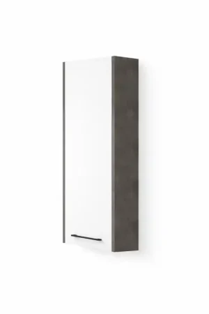 Meuble Colonne de Salle de Bain 124x17x40cm AQUANCE 1 Porte Droite Blanc Mat - MDAYN4035204 - NEUF Certifié