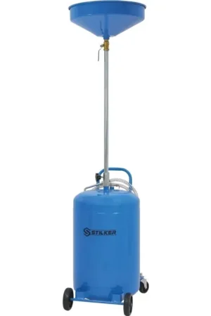 Vidangeur d'Huile Mobile 70L STILKER Manuel par Gravité Garage Automobiles Bleu - 56750 - NEUF Déclassé Populaire