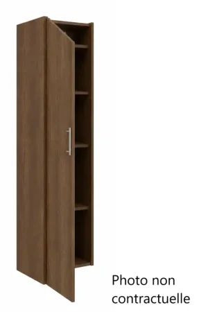 Dernier Modèle Meuble Colonne de Salle de Bain BURGBAD Sys30 Chêne Décor Rouille H1760xL450mm - HSCN045 - NEUVE