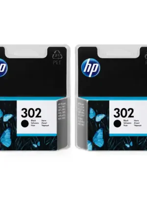 Lot de 2 Cartouches d'Encre Noire HP 302 pour Imprimante HP Deskjet - F6U66AE 301 - NEUVE Bon Plan