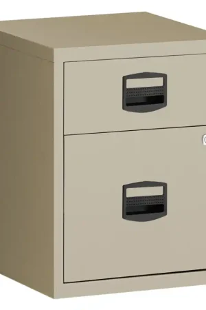Prix Cassé Caisson de Bureau Mobile MTI 2 Tiroirs 52x41x40cm Beige - CS2T - NEUF Déclassé