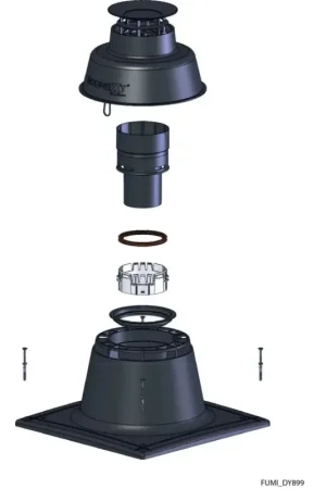 Terminal avec Solin DE DIETRICH DY899 pour Conduit Flexible PPS Ø80mm - 100015329 - NEUF Acheter En Ligne