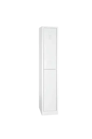 Acheter En Ligne Vestiaire 2 Casiers avec Penderie Fermeture à Clés MTI 1800x30x500mm Blanc - WM231-BLC - NEUF Déclassé