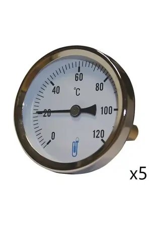 Lot de 5 Thermomètres Bimétallique A45D DISTRILABO 0-120°C 6cm - 74A45403D - NEUF Meilleur Choix