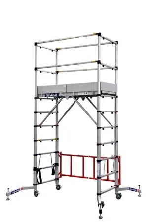 Vente Flash Échafaudage Roulant en Aluminium DUARIB Teletower Compact Sécurité Hauteur de Travail 4m - 7314020 - NEUF