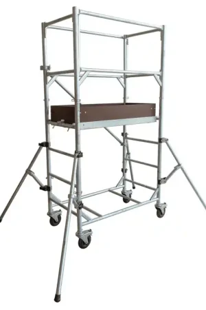 Échafaudage Roulant Acier Galvanisé TUBESCA Goliath 120 Hauteur de Travail 3m - 03144001 - NEUF Déclassé Pas Cher