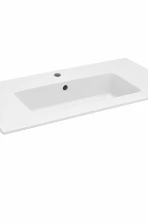 Plan Vasque de Salle de Bain PORCHER Ulysse Blanc Brillant - P130701 - NEUF Prix Bas