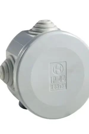 Certifié Boîte de dérivation étanche Pico diam. 60 Prof. 35 grise à tétines IP55 960°C