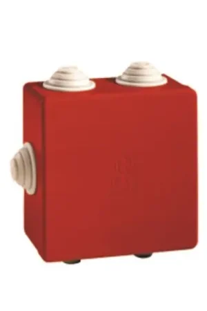 Bon Marché Boîte de dérivation étanche Pico 80x80 Prof. 40 rouge à tétines IP55 960°C