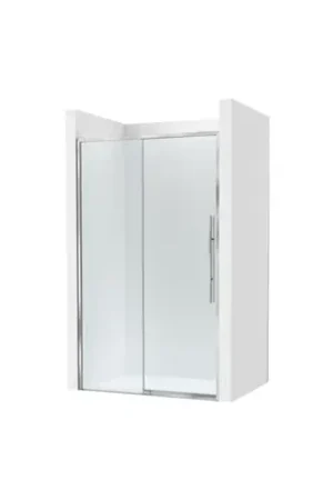 Bon Marché Porte de douche Brisa L2-E Argent brillant pour receveur 1200 mm