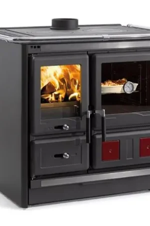 Cuisinière à bois Rosa L 5.0 Steel ROSAL5.0ACIERNOIRANTHRACITE 9,5 kWatts noir Dernière Chance