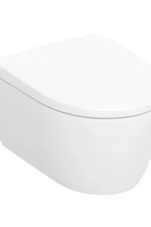Achat Immédiat WC suspendu iCon compact 355x330x490 mm Blanc Sans bride