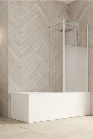 Volet pivotant pour pare-baignoire Hydra Transparent 37,5x148 cm Nouveauté