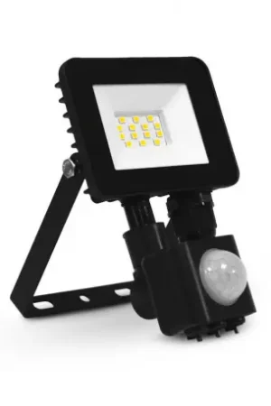 Vente Directe Projecteur LED avec détecteur RF, 10W 800 Lm Blanc jour LUMOS SLIM II 100071