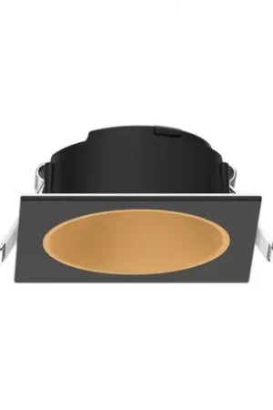Vente Directe Collerette basse luminance carré/rond, noir/doré pour spot Eclat II ÉCLAT CCT II 100293