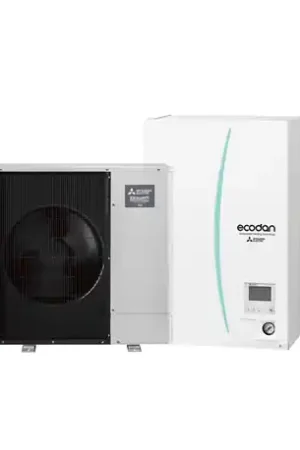 Acheter Direct Pompe à chaleur air eau Ecodan Zubadan Silence 12 kWatts, Triphasé R32
