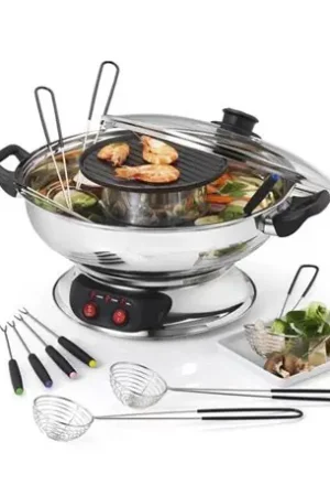 Livraison Express Appareil à fondue asiatique 6 personnes KCPFONDASIA 1950 Watts inox