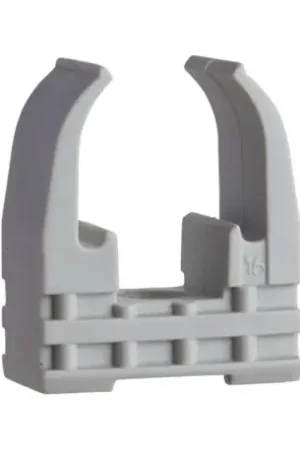 Super Prix Lot de 50 clips à tube standard Mureva Fix ENN45120 Ø20 mm gris