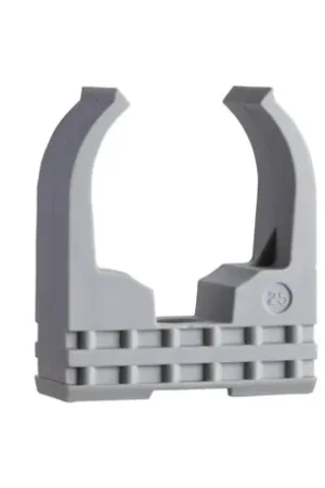 Nouvelle Collection Lot de 50 clips à tube standard Mureva Fix ENN45125 Ø25 mm gris