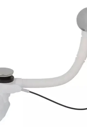 Meilleur Choix Vidage de baignoire à câble, clapet inox recouvrant Ø 70 mm, volant ABS chromé 0203577