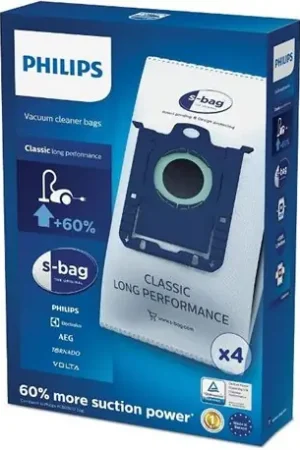 Sac aspirateur FC8021 lot de 4 sacs universels pour Philips, Electrolux, AEG, Volta et Tornado Pas Cher