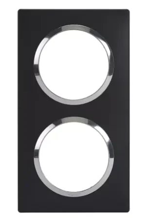 Achetez Aujourd'hui Lot de 15 plaques carrées Dooxie 2 postes finition noir bague chrome 600896