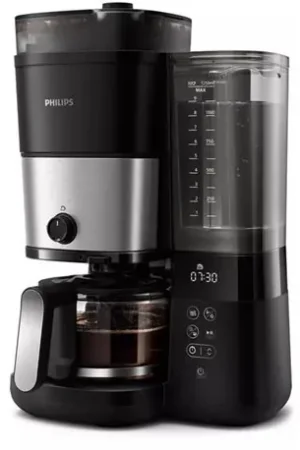 Achetez Aujourd'hui Cafetière filtre programmable 10-12 tasses avec broyeur HD7888.01 inox et noir